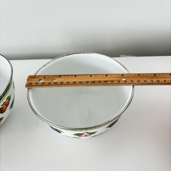 Villeroy & Boch Vintage SET OF TWO French Garden Metal serving Mixing Bowls - Picture 15 of 17